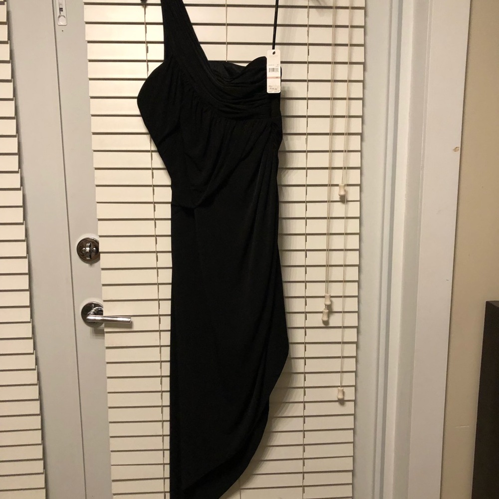 Laundry Dress Black Asymmetrical One Shoulder 12
